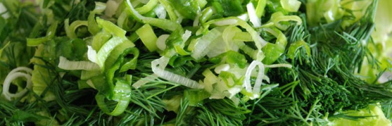 Рецепт салат из зелени. калорийность, химический состав и пищевая ценность