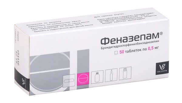 Феназепам (phenazepamum) — инструкция по применению, состав, аналоги препарата, дозировки, побочные действия
