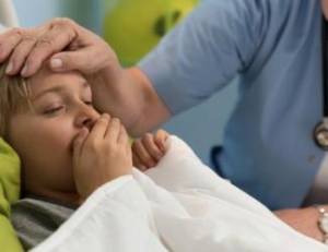 Сухой кашель и высокая температура у ребенка
