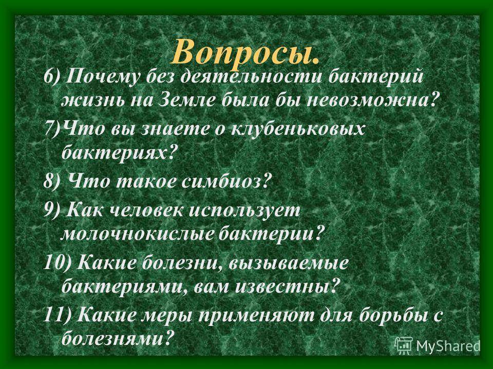 Составьте план ответа на тему роль бактерий на земле