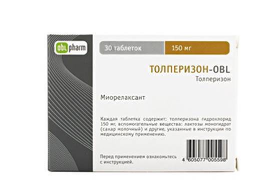Толперизон-OBL инструкция таблетки, способы применения, аналоги