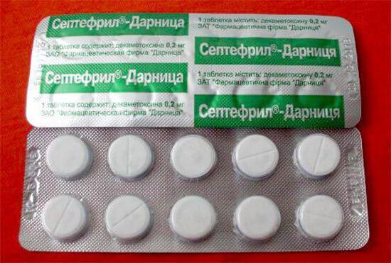Инструкция по применению таблеток «септефрил» для детей и взрослых, дозировки и аналоги