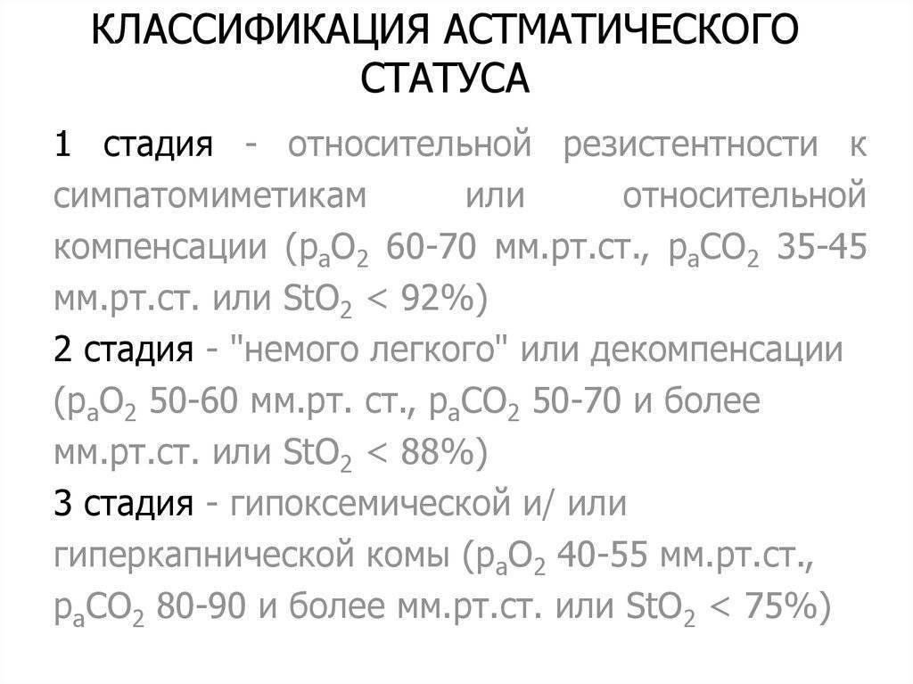 Аускультативная картина астматического статуса